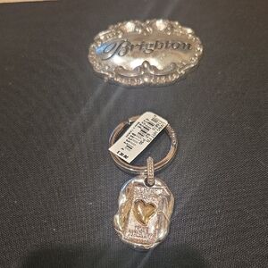 Brighton Silver and Gold Heart Keychain